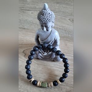 🌿 Lava Stone & Unakite Diffuser Bracelet
